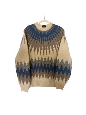 Vintage Thornton Bay Hand-Knitted Wool Fair Isle Sweater L